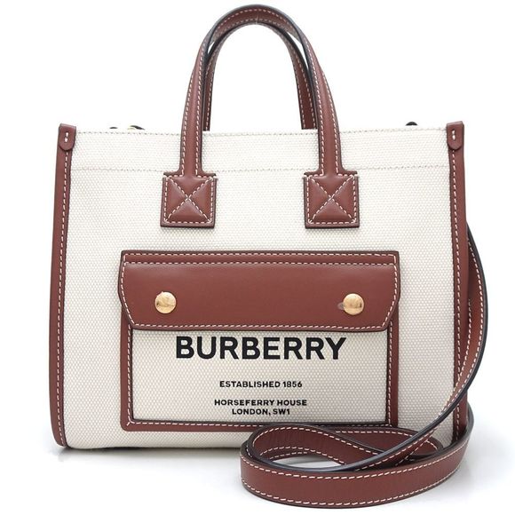 BURBERRY Brown Leather Shoulder Bag - Picture 1 of 8